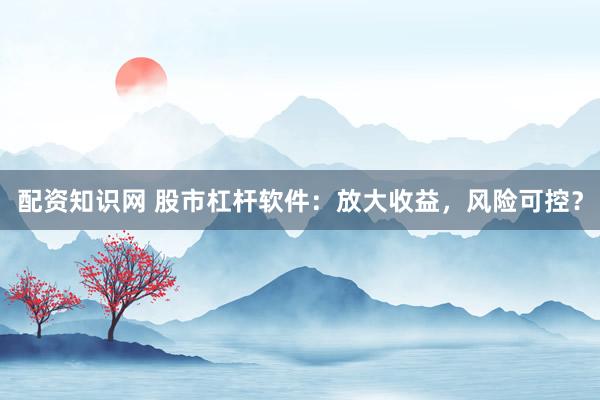 配资知识网 股市杠杆软件：放大收益，风险可控？