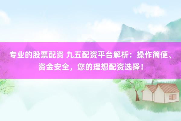 专业的股票配资 九五配资平台解析：操作简便、资金安全，您的理想配资选择！