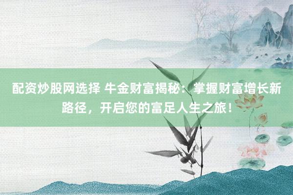 配资炒股网选择 牛金财富揭秘：掌握财富增长新路径，开启您的富足人生之旅！