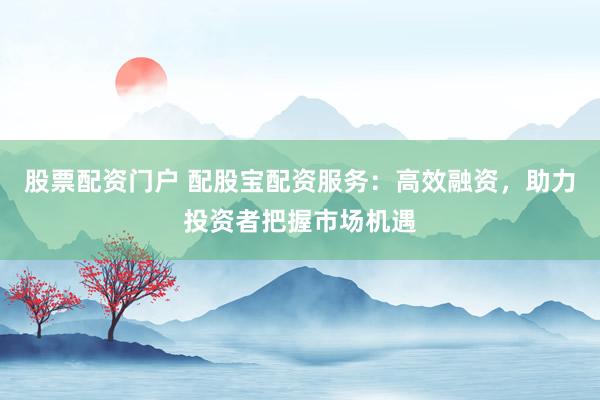 股票配资门户 配股宝配资服务：高效融资，助力投资者把握市场机遇